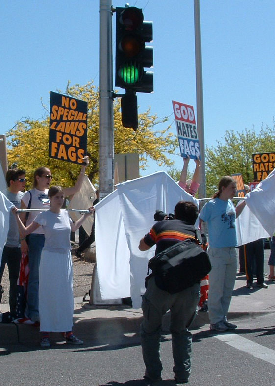 From April 23, 2005: When Fred Phelps' motley entourage came to Alb