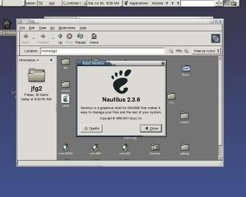 GNOME 2.3.x screen shot