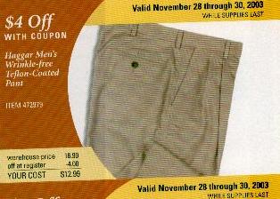 Teflon pants advert