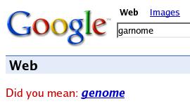 Google page when you search for Garnome