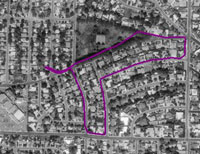 Map of neighborhood walk