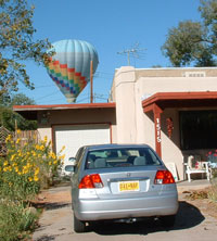 Balloon flying over my house.