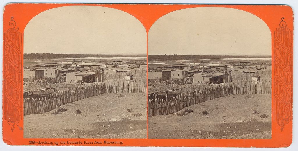 Looking up the Colorado River from Ehrenburg Creator(s): Conklin, E. (Enoch), photographer Date Created/Published: [S.l.] : Continent Stereoscopic Company, [ca. 1877]