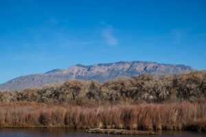 Sandias over the Rio Grande, John Fleck, January 2014