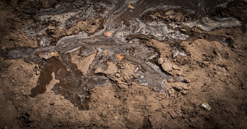 Water, creeping down the silvery minnow channel, Albuquerque, May 2014, by John Fleck