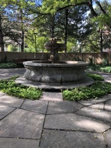 fountain at the University of New Mexico