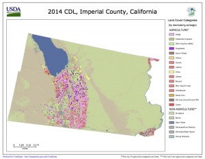 Imperial County 2014 land cover, via Cropscape