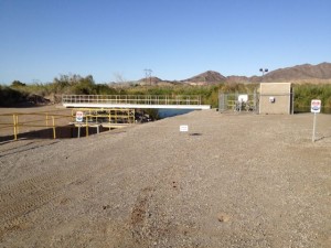 Yuma Desalting Plant outfall, Colorado River, February 2012