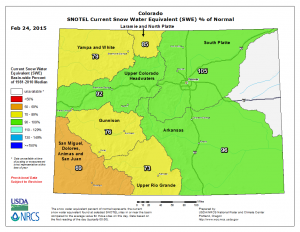 Colorado Snowpack, courtesy NRCS