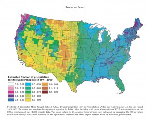 US Evapotranspiration, from Sanford and Selnick