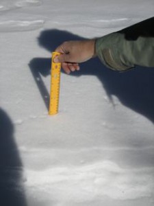 measuring snow