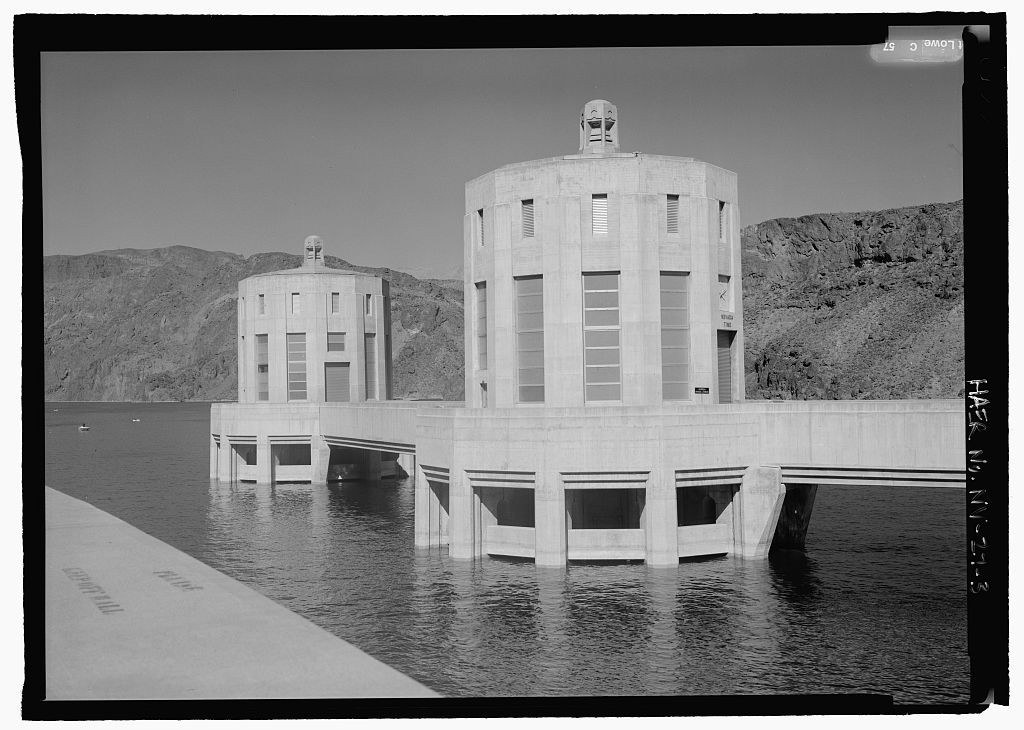 Lake Mead, behind Hoover Dam. Undated photo for Historical American Engineering Record survey, courtesy Library of Congress