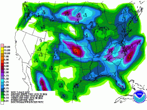 monsoon creeping north through Mexico