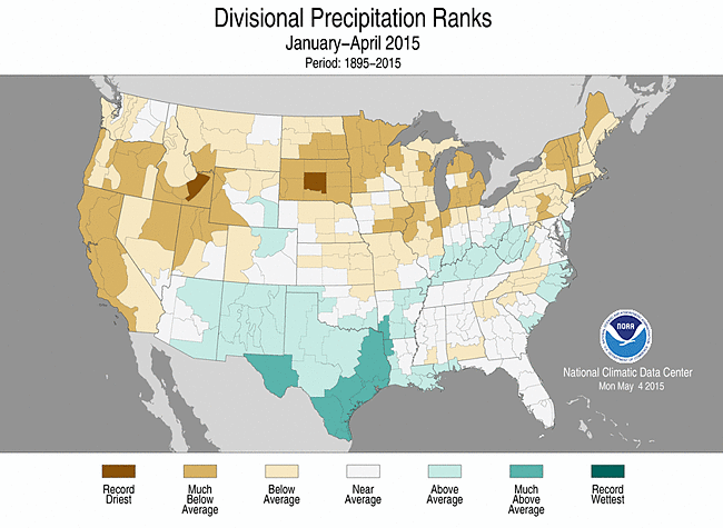 precip by climate division