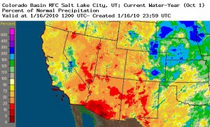 Percent Normal Precipitation, 2009-10 water year