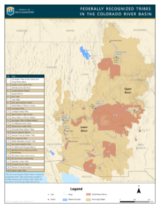 map of Colorado River Basin showing location of Native American lands