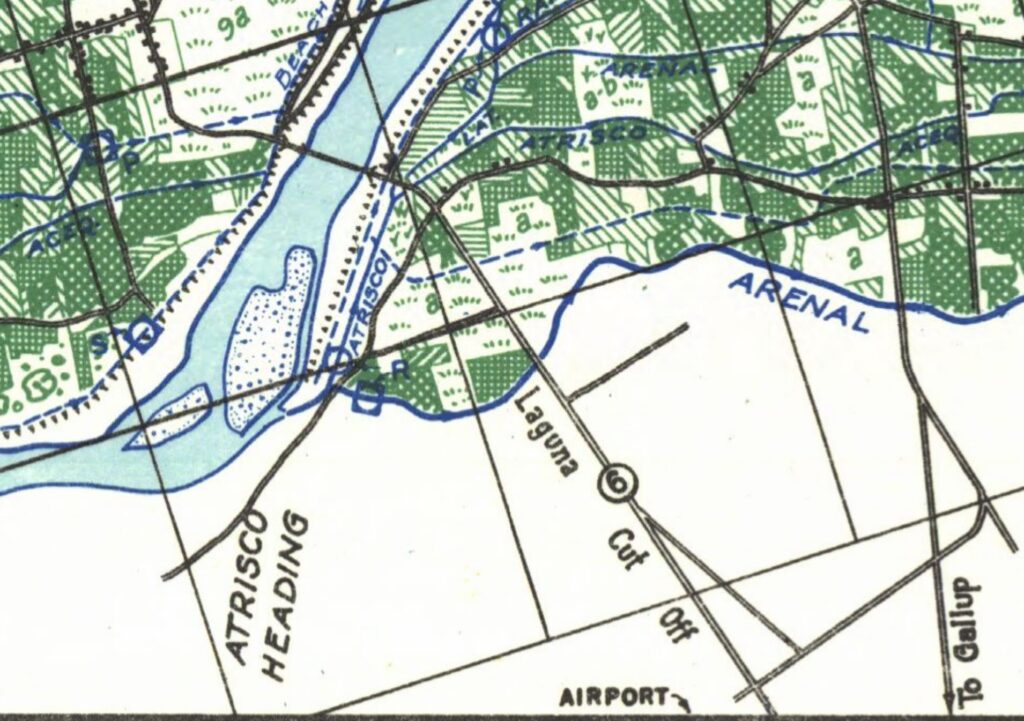 1936 map of Albuquerque's Central Avenue Bridge